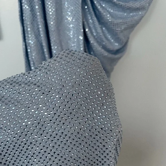 ❌SOLD❌ALEXANDRE VAUTHIER Draped Crystal Embellished Stretch Jersey Mini Dress - Picture 5 of 12